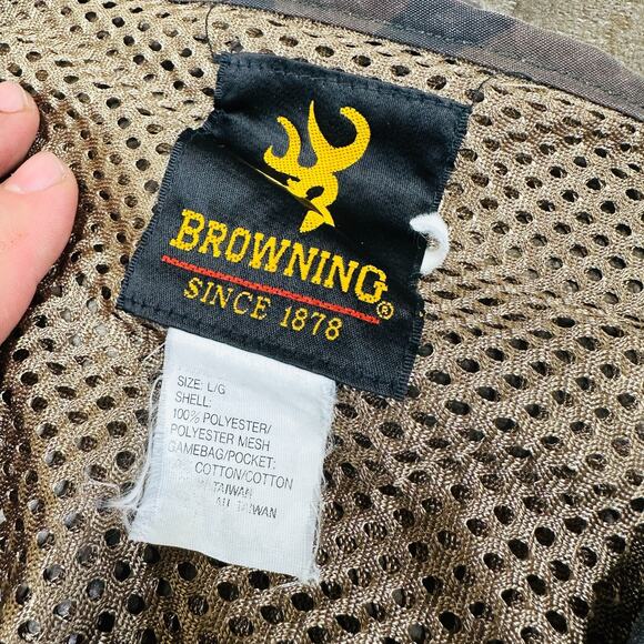 Browning Camo Vest Men’s Size L Hunting Outdoor - Picture 8 of 11